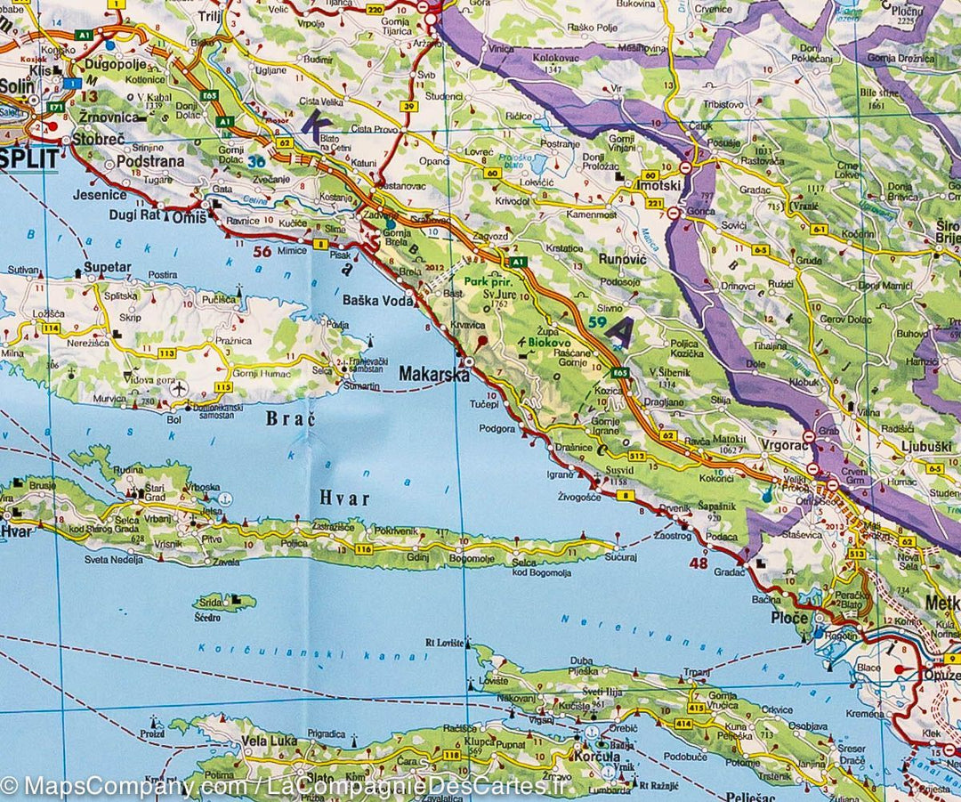 Carte routière - Balkans : Slovénie, Croatie, Serbie, Bosnie, Macédoine, Kosovo, Monténégro | Freytag & Berndt carte pliée Freytag & Berndt 
