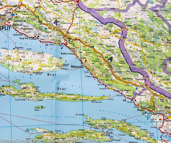 Carte routière - Balkans : Slovénie, Croatie, Serbie, Bosnie, Macédoine, Kosovo, Monténégro | Freytag & Berndt carte pliée Freytag & Berndt 