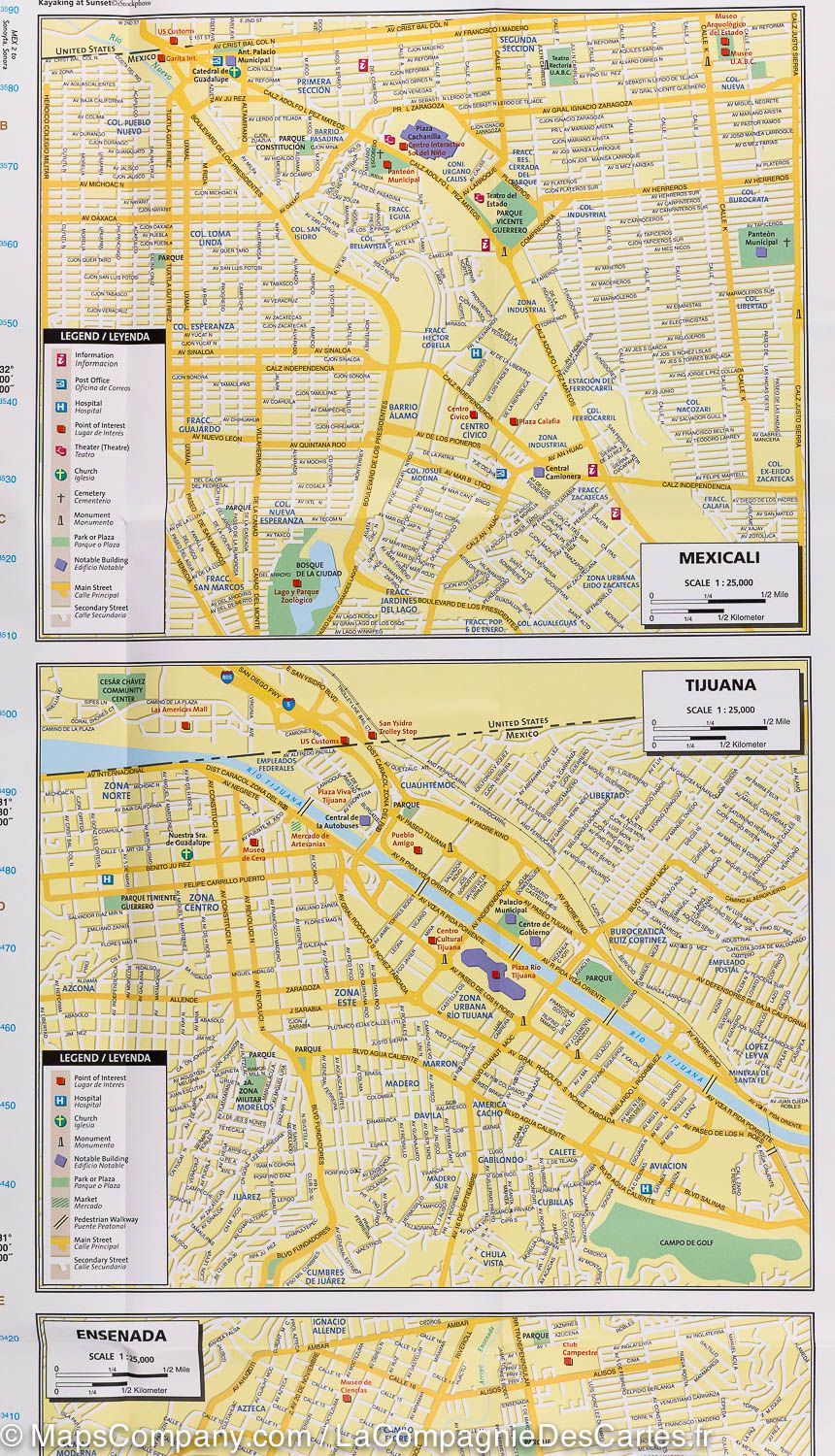 Carte routière - Basse Californie Nord (Mexique) | National Geographic carte routière National Geographic