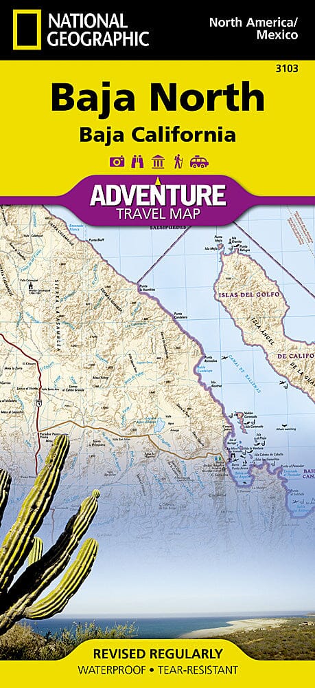 Carte routière - Basse Californie Nord (Mexique) | National Geographic carte pliée National Geographic 