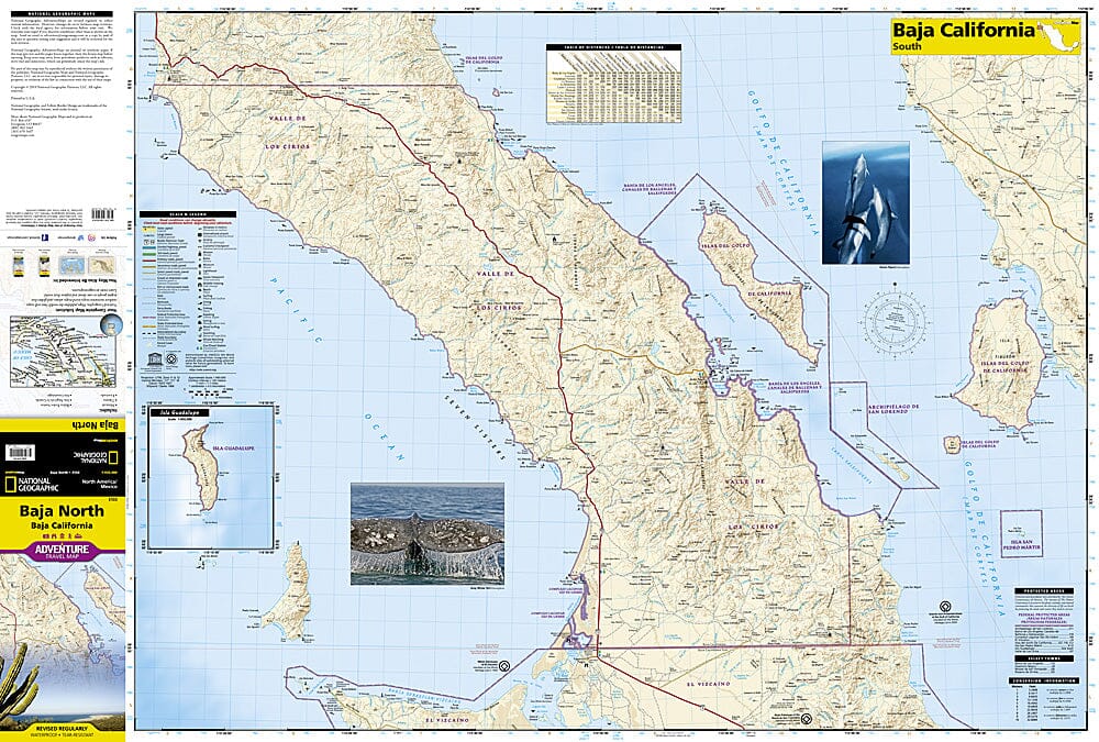Carte routière - Basse Californie Nord (Mexique) | National Geographic carte pliée National Geographic 