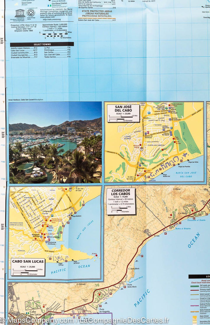Carte routière de la Basse Californie Sud (Mexique) | National Geographic - La Compagnie des Cartes