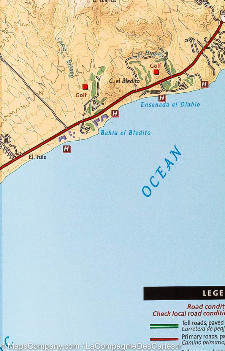 Carte routière - Basse Californie Sud (Mexique) | National Geographic carte routière National Geographic