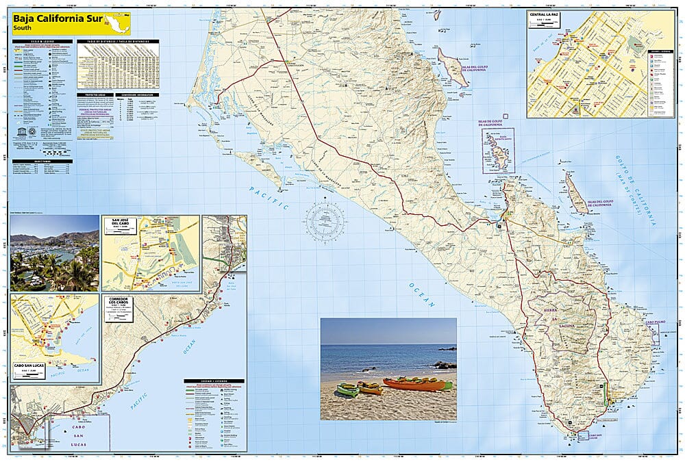 Carte routière - Basse Californie Sud (Mexique) | National Geographic carte pliée National Geographic 