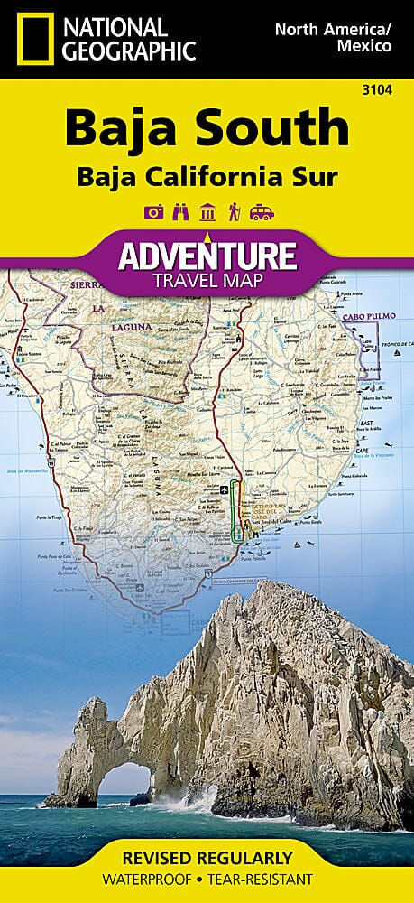 Carte routière - Basse Californie Sud (Mexique) | National Geographic carte pliée National Geographic 
