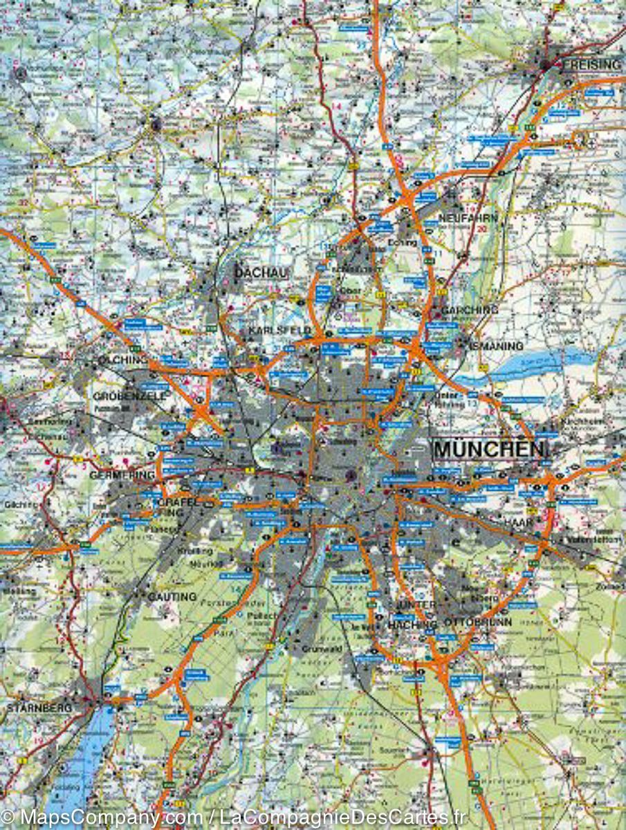 Carte routière de la Bavière Sud (Allemagne) | Freytag & Berndt - La Compagnie des Cartes