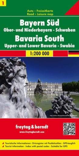 Carte routière de la Bavière Sud (Allemagne) | Freytag & Berndt - La Compagnie des Cartes