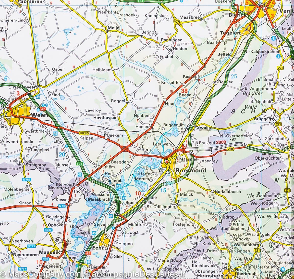 Carte routière - Belgique et Luxembourg | Hallwag carte routière Hallwag