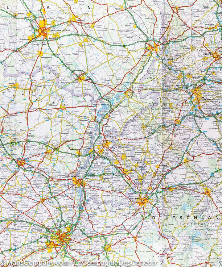 Carte routière de la Belgique et du Luxembourg | Hallwag - La Compagnie des Cartes