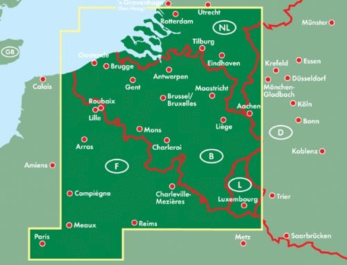 Carte routière - Belgique | Freytag & Berndt carte pliée Freytag & Berndt 