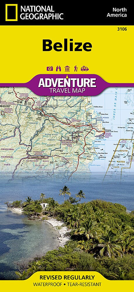 Carte routière - Belize | National Geographic carte routière National Geographic
