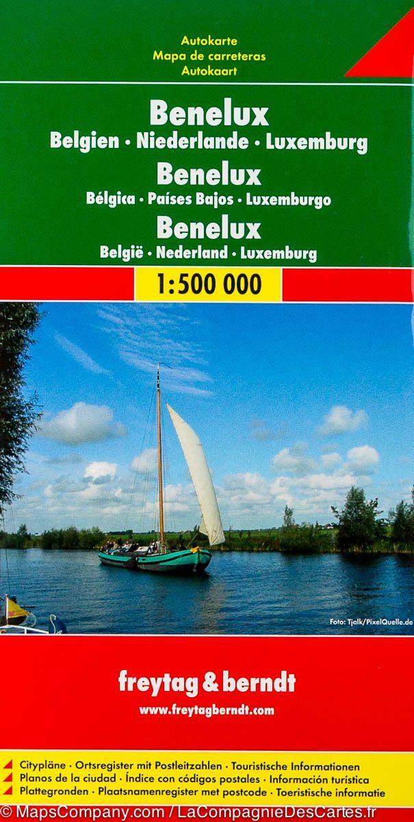 Carte routière - Benelux | Freytag & Berndt carte pliée Freytag & Berndt 