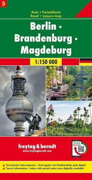 Carte routière n° 5 (Allemagne) - Berlin - Brandenburg - Magdeburg | Freytag & Berndt - 1/150 000 carte routière Freytag & Berndt