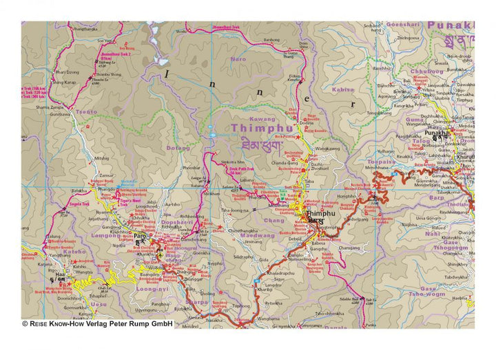 Carte routière - Bhoutan | Reise Know How carte pliée Reise Know-How 