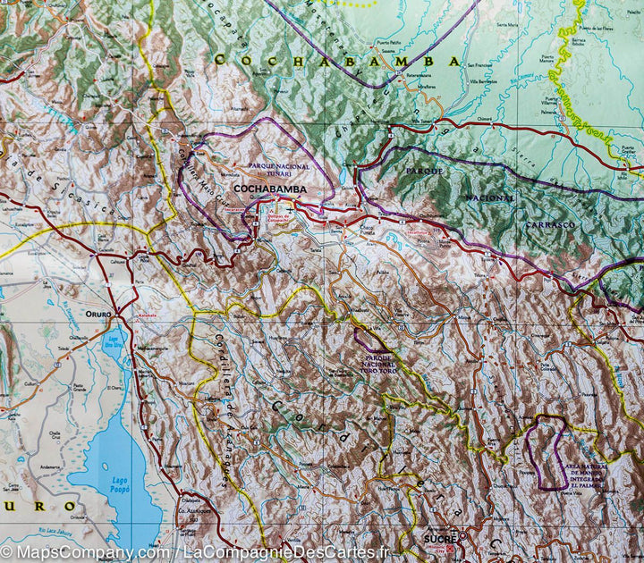 Carte routière - Bolivie | National Geographic carte pliée National Geographic 