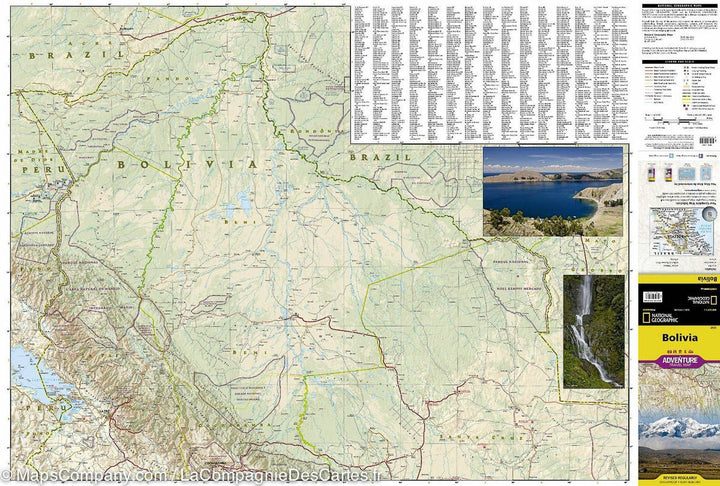 Carte routière - Bolivie | National Geographic carte pliée National Geographic 