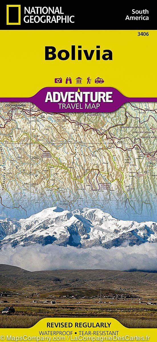 Carte routière - Bolivie | National Geographic carte pliée National Geographic 
