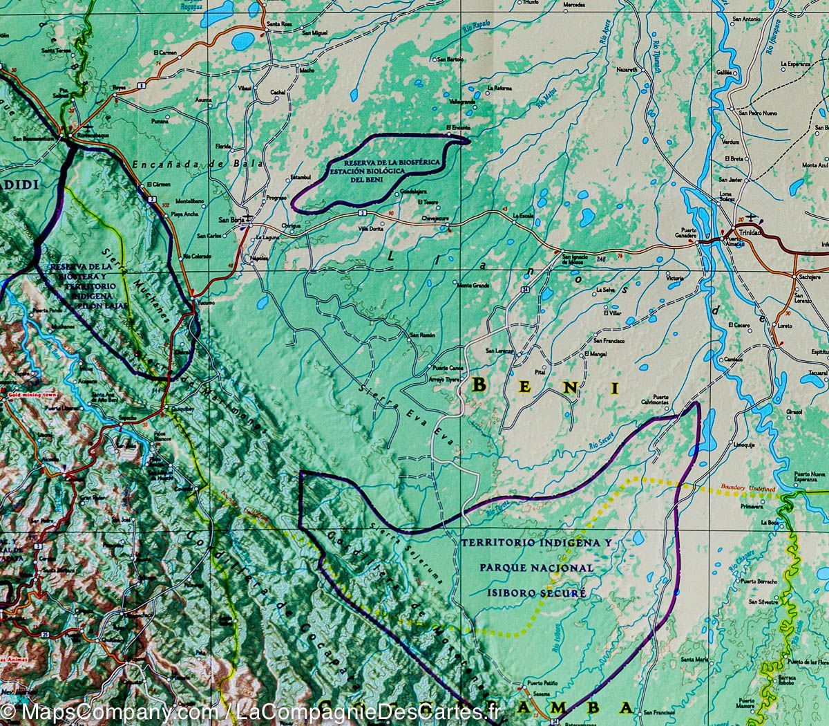 Carte routière - Bolivie | National Geographic carte routière National Geographic
