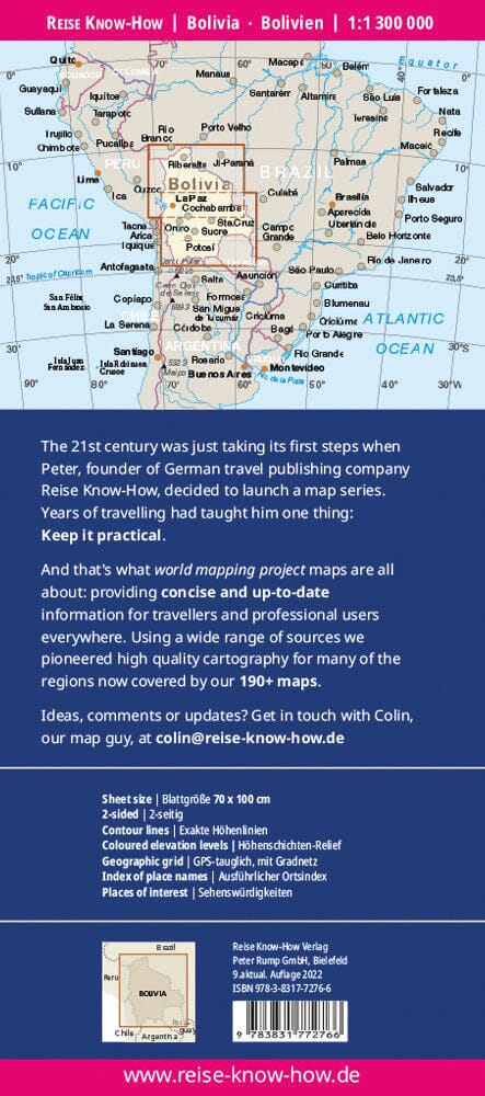 Carte routière - Bolivie | Reise Know How carte routière Reise Know-How