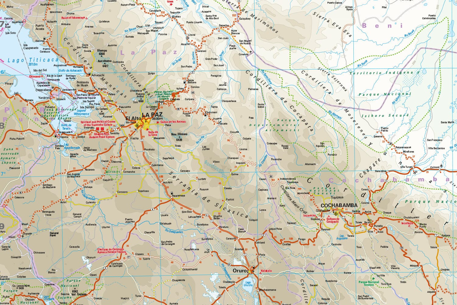 Carte routière - Bolivie | Reise Know How carte routière Reise Know-How