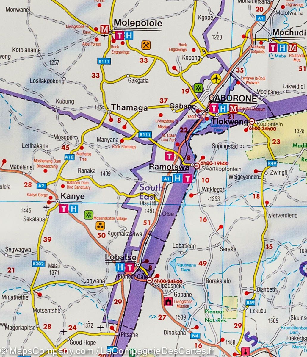 Carte routière - Botswana | Freytag & Berndt carte routière Freytag & Berndt