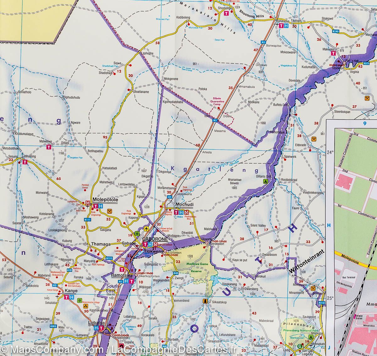 Carte routière - Botswana | Freytag & Berndt carte routière Freytag & Berndt
