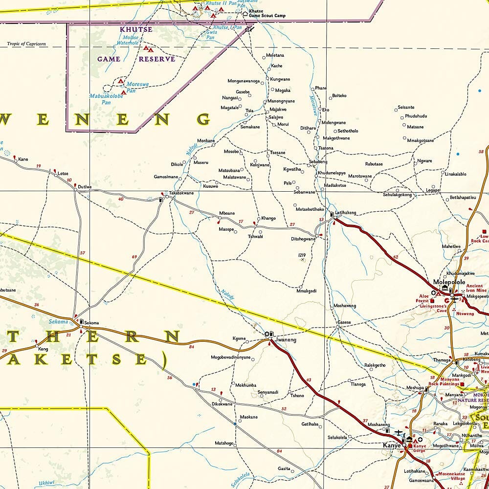 Carte routière - Botswana | National Geographic carte pliée National Geographic 