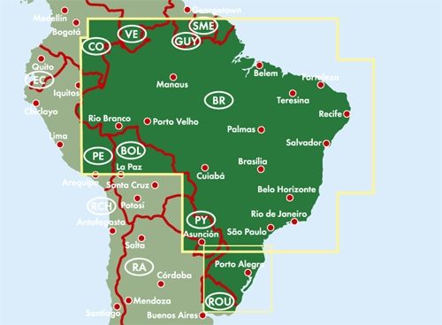 Carte routière - Brésil | Freytag & Berndt carte routière Freytag & Berndt