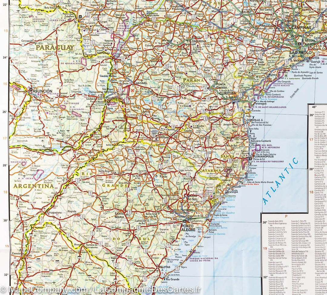 Carte routière - Brésil | National Geographic carte pliée National Geographic 