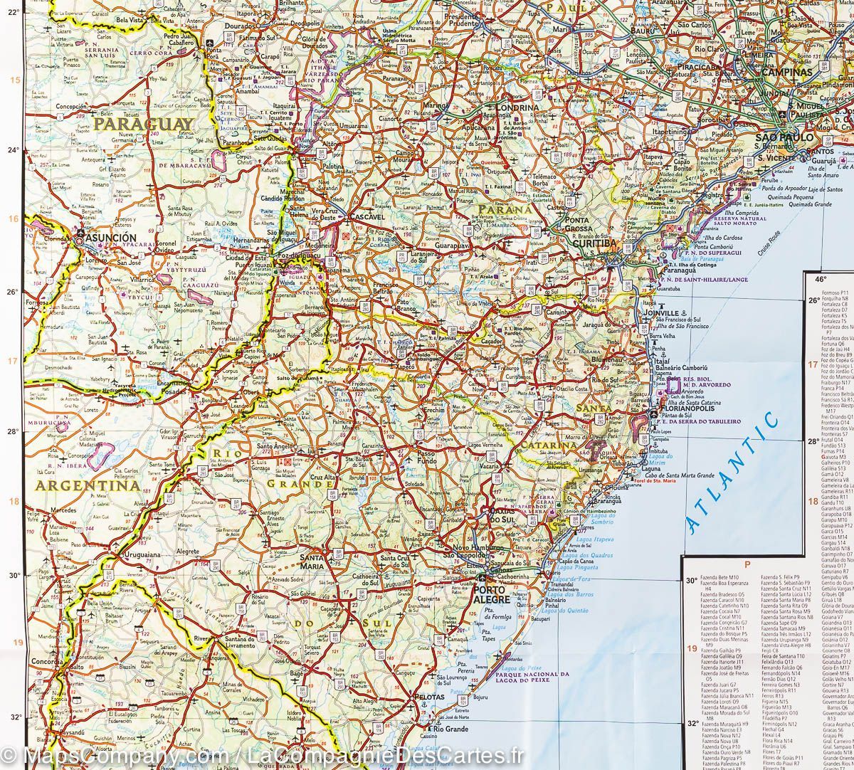 Carte routière - Brésil | National Geographic carte routière National Geographic