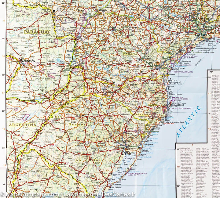 Carte routière - Brésil | National Geographic carte pliée National Geographic 