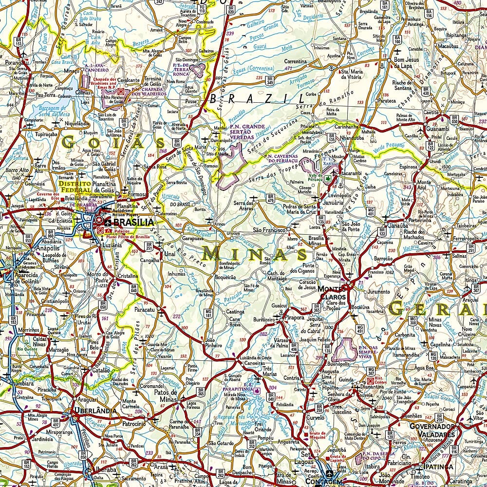 Carte routière - Brésil | National Geographic carte routière National Geographic