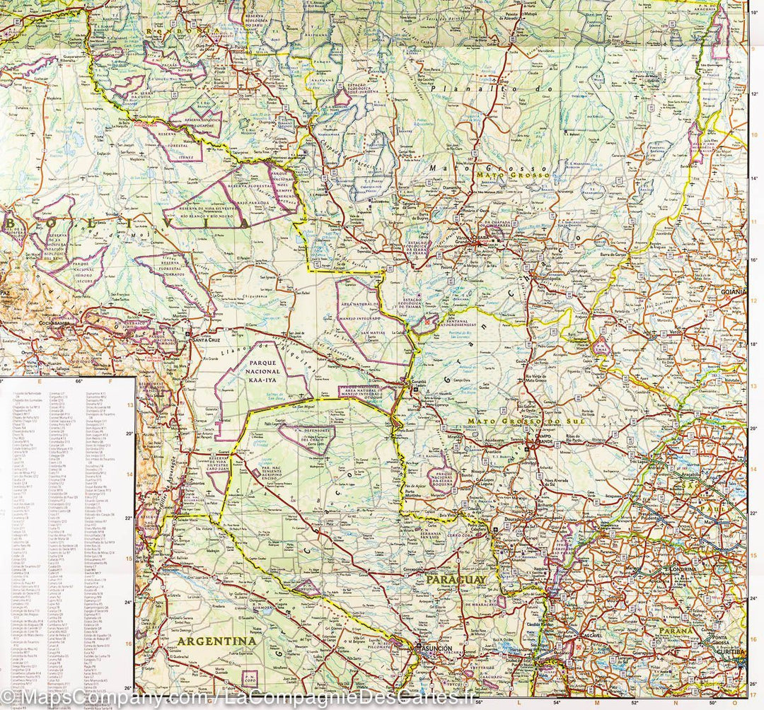 Carte routière - Brésil | National Geographic carte pliée National Geographic 