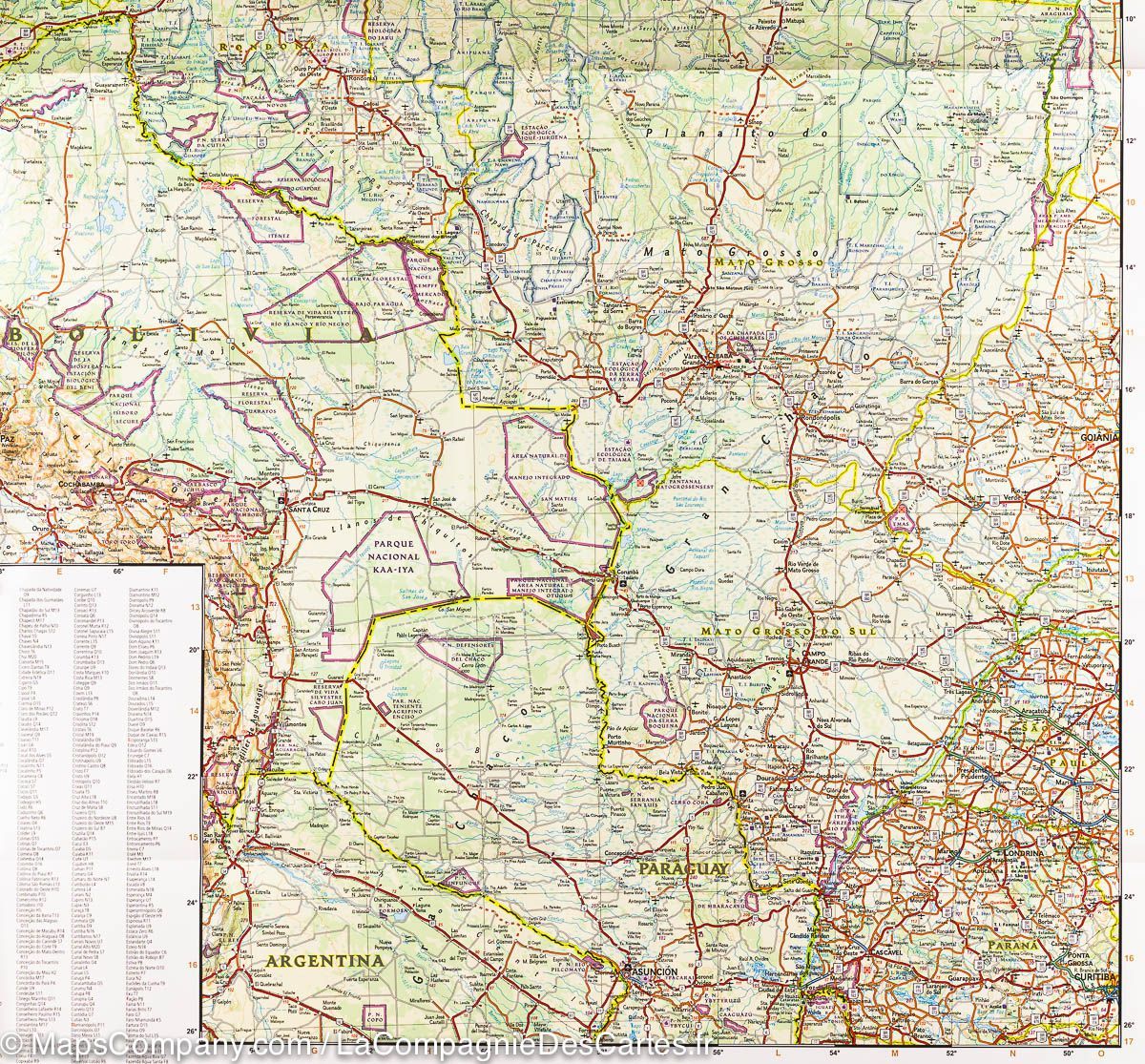 Carte routière - Brésil | National Geographic carte routière National Geographic