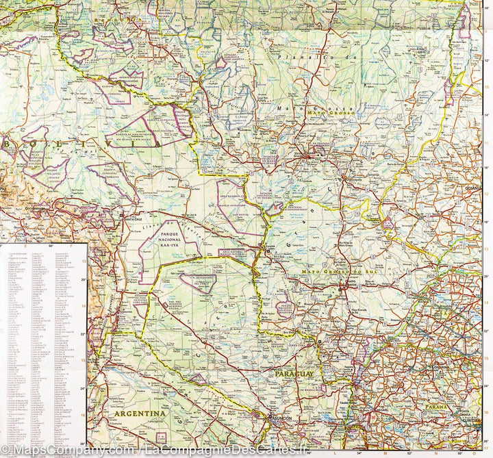 Carte routière - Brésil | National Geographic carte pliée National Geographic 