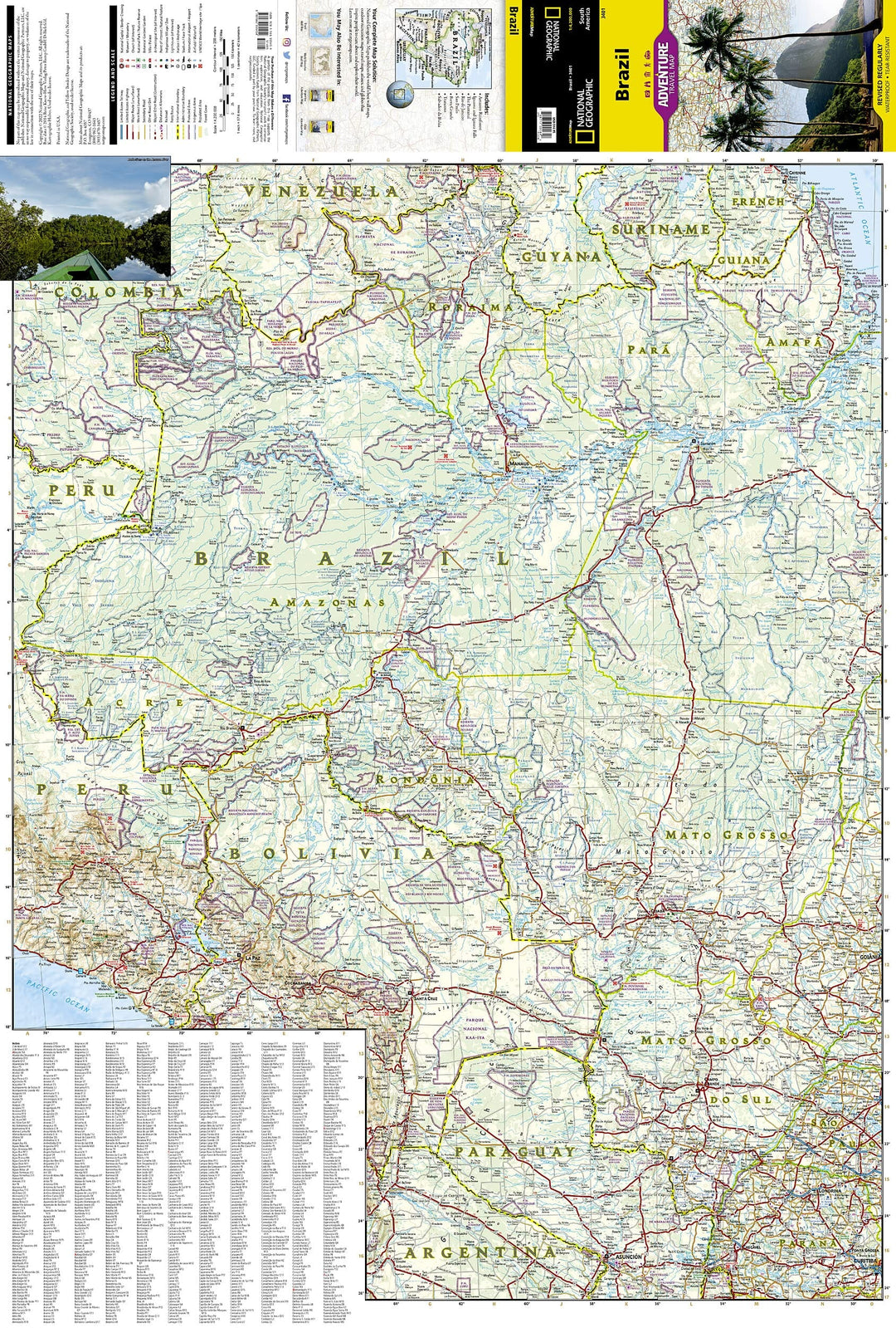 Carte routière - Brésil | National Geographic carte pliée National Geographic 