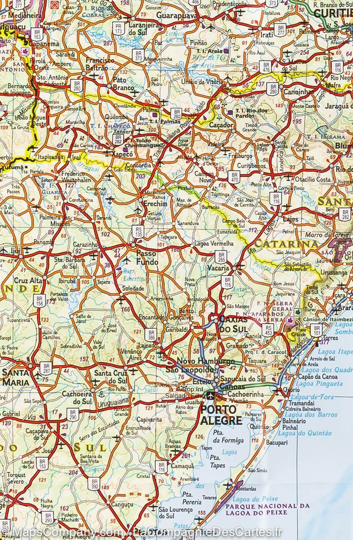 Carte routière - Brésil | National Geographic carte pliée National Geographic 