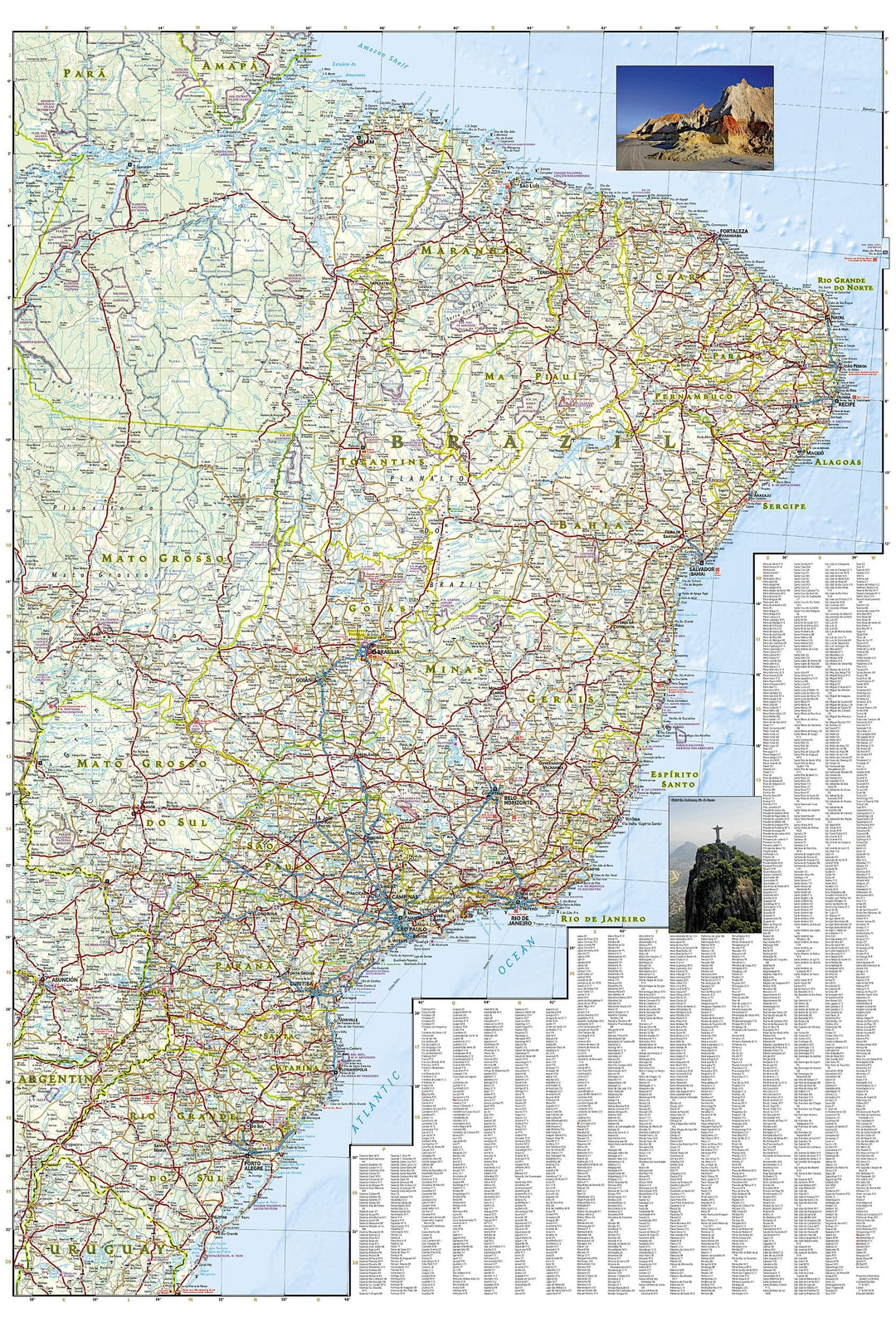 Carte routière - Brésil | National Geographic carte pliée National Geographic 