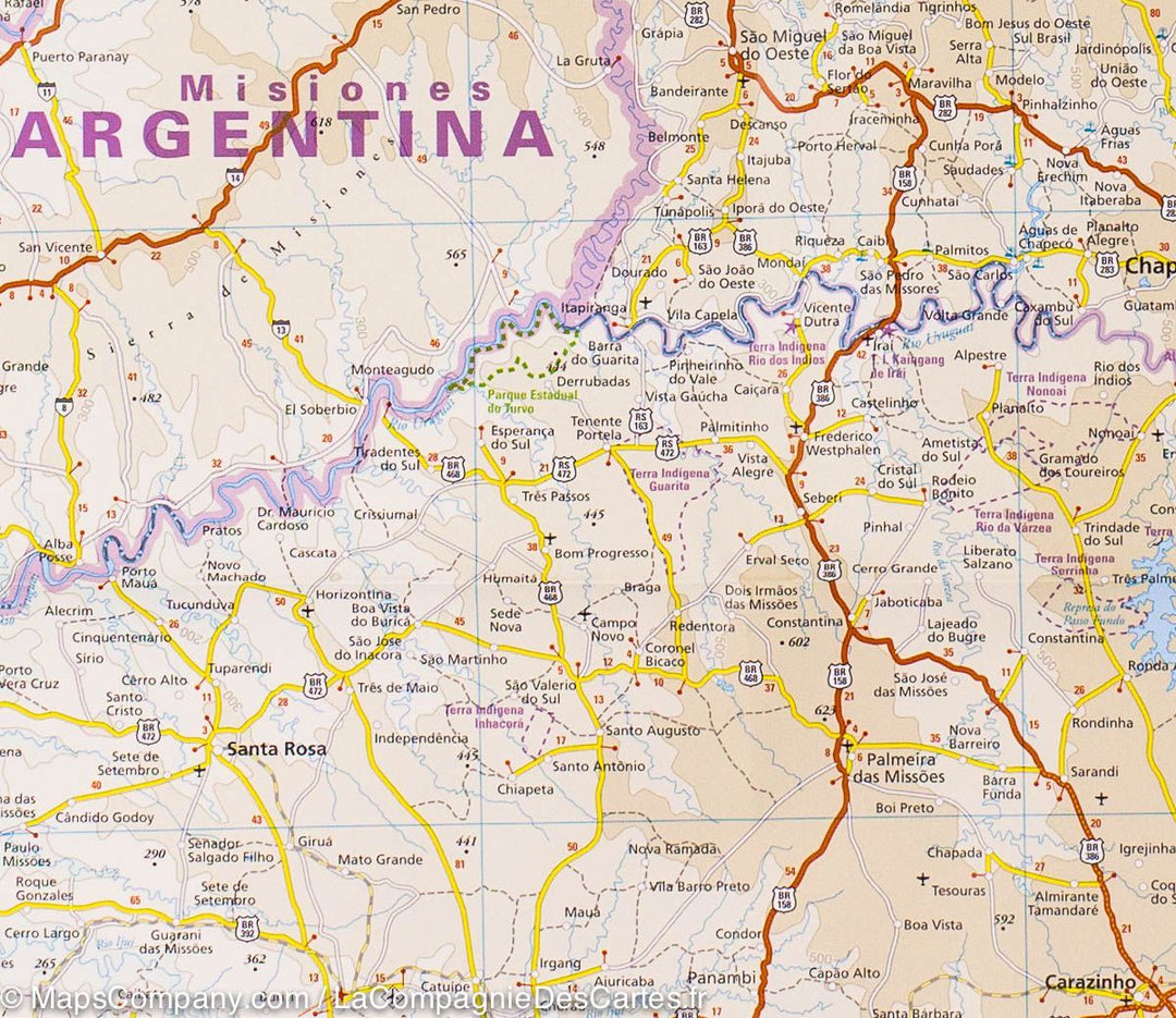 Carte routière - Brésil Sud | Reise Know How carte pliée Reise Know-How 