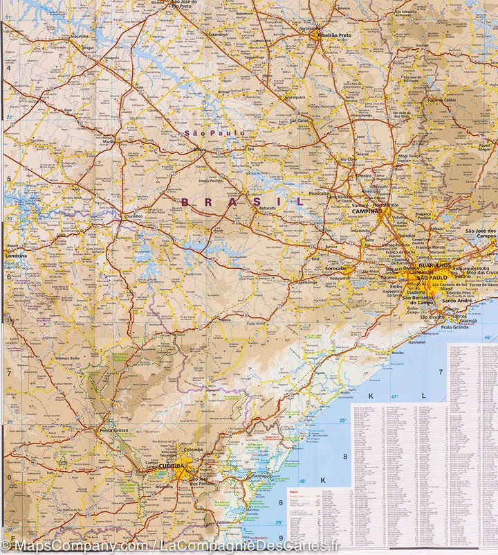 Carte routière - Brésil Sud | Reise Know How carte pliée Reise Know-How 