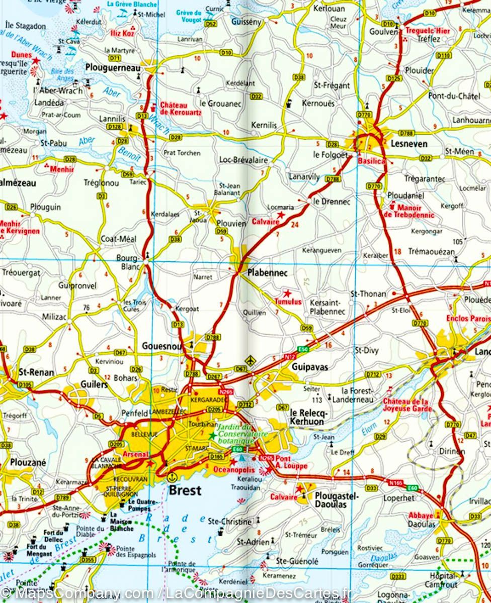 Carte routière - Bretagne | Reise Know How carte routière Reise Know-How