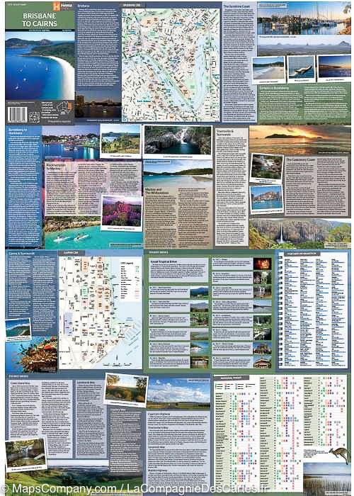 Carte routière - Brisbane à Cairns (via Bruce Highway, Australie) | Hema Maps - La Compagnie des Cartes