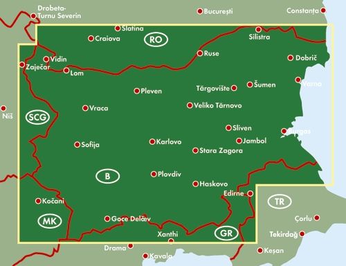 Carte routière - Bulgarie | Freytag & Berndt carte pliée Freytag & Berndt 