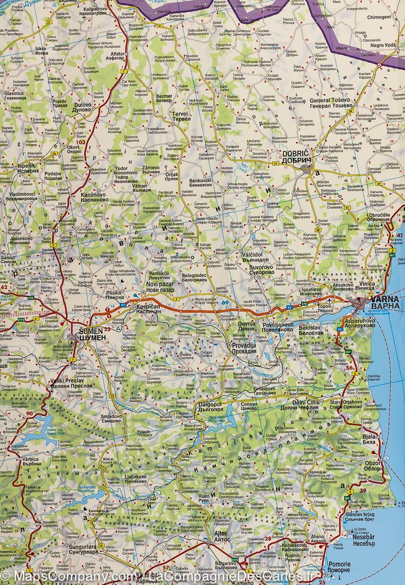 Carte routière - Bulgarie | Freytag & Berndt carte routière Freytag & Berndt