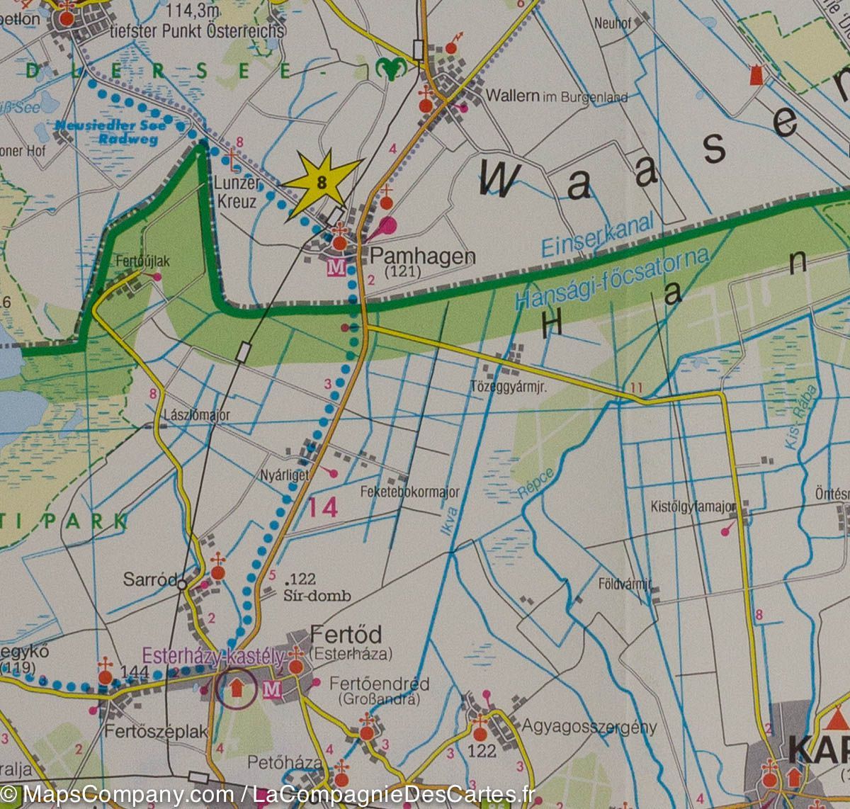 Carte routière - Burgenland (Autriche) | Freytag & Berndt carte routière Freytag & Berndt