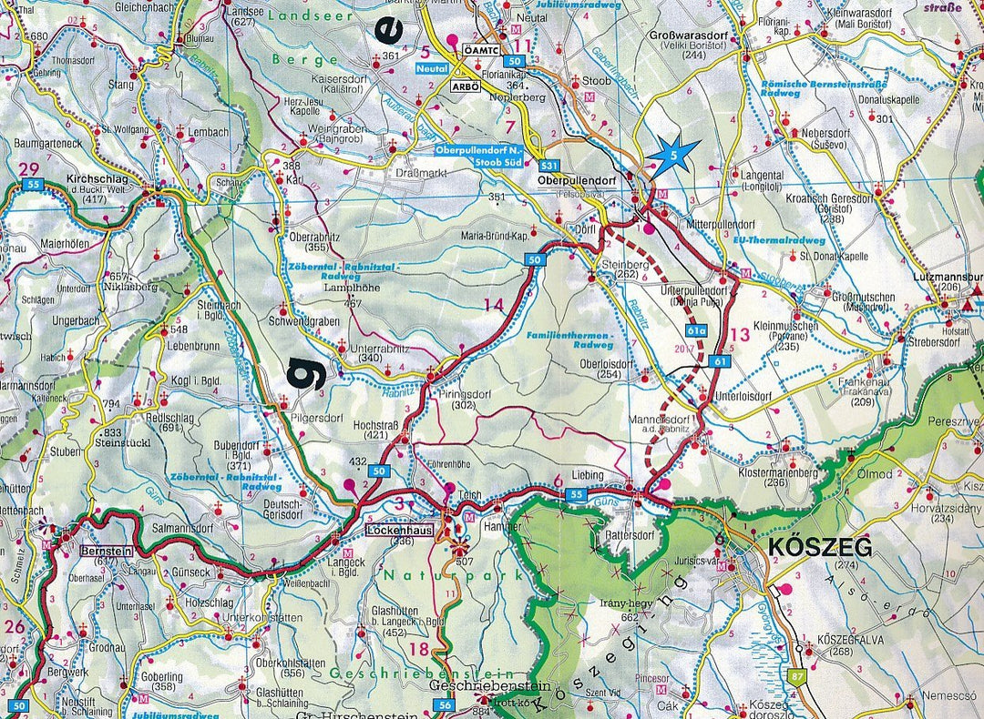 Carte routière - Burgenland (Autriche) | Freytag & Berndt carte pliée Freytag & Berndt 