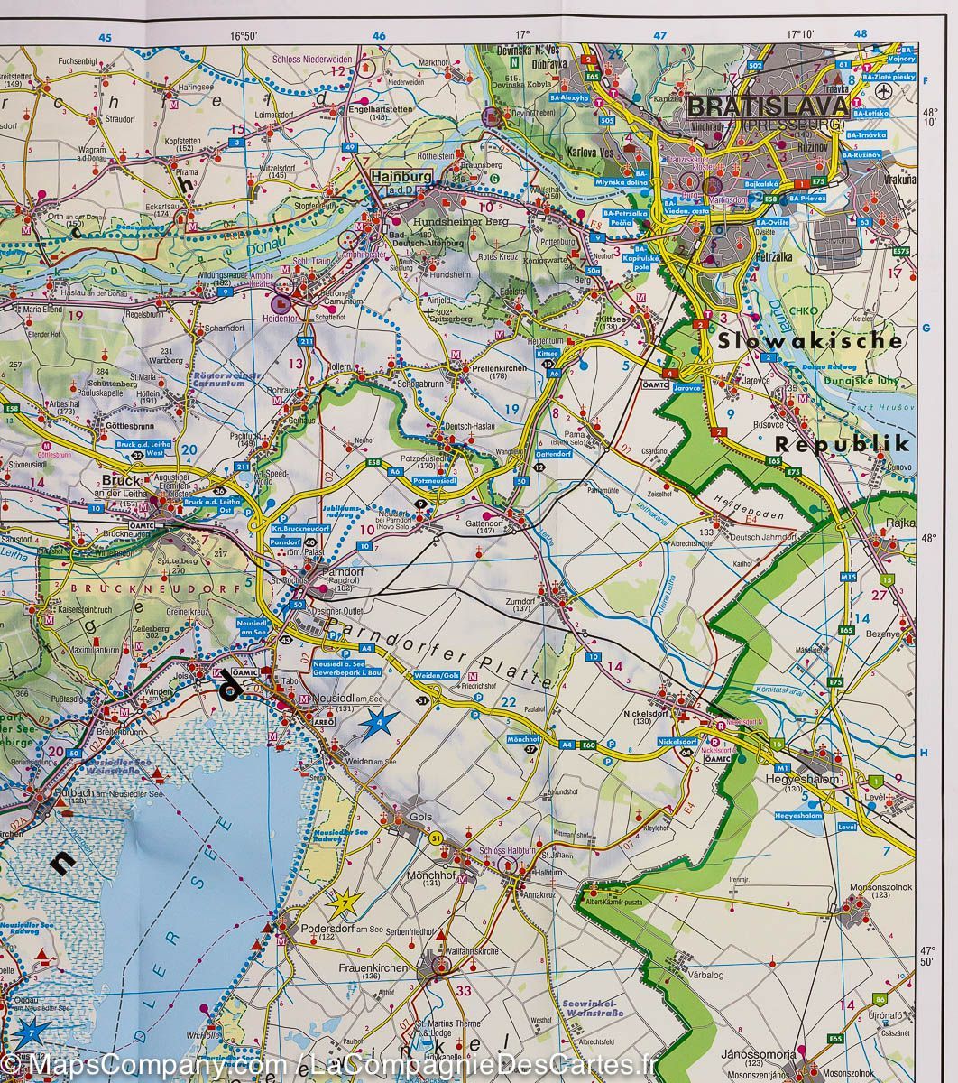 Carte routière - Burgenland (Autriche) | Freytag & Berndt carte routière Freytag & Berndt
