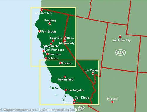 Carte routière - Californie | Freytag & Berndt carte pliée Freytag & Berndt 
