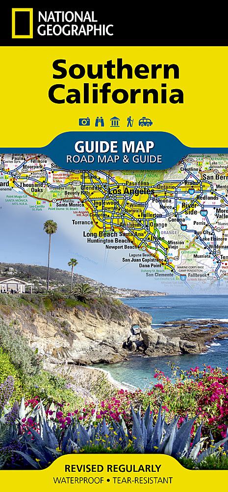 Carte routière - Californie Sud | National Geographic carte pliée National Geographic 