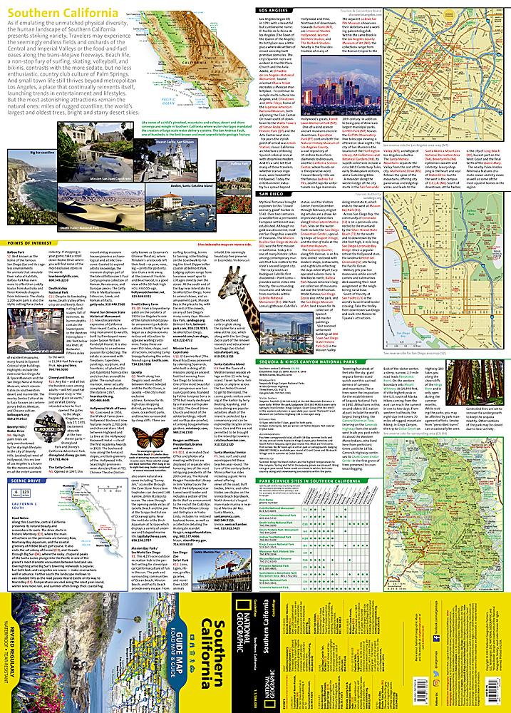 Carte routière - Californie Sud | National Geographic carte routière National Geographic